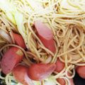 近所に同姓同名's cooksnap of when they made ベーコンとキャベツの和風パスタ.