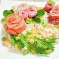 タロヤン's cooksnap of when they made ＊かまぼこでお花＊　～ピーラー活用.