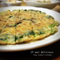 inyako's cooksnap of when they made ほうれん草とチーズのチヂミ.