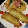 Bびー's cooksnap of when they made 簡単☆豚ひき肉とモヤシの具材たっぷり春巻.