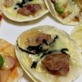 sayaendo＊'s cooksnap of when they made 餃子の皮で♡照り焼きチキンのピザ風♡.