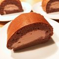 もんたぽんた's cooksnap of when they made ふわふわ濃厚「外巻きココアロールケーキ」.