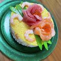 marivo17's cooksnap of when they made ひな祭り★バラの寿司ケーキ.