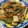 ＊ちょこころね＊'s cooksnap of when they made 厚揚げと豚肉の甘辛味噌炒め.