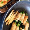 ひとりとみんな's cooksnap of when they made 春菊と油揚げの豚肉グルグル.