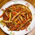 yama1016's cooksnap of when they made 簡単♡エコ♡うどの皮のきんぴら.