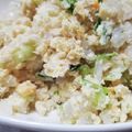 めがーね1980's cooksnap of when they made 米もどき！ヘルシーおからと白滝の炒飯.