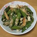 たちんぺ's cooksnap of when they made オクラと油揚げのポン酢ごま和え.