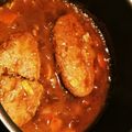 ねこのガストン's cooksnap of when they made ビーフシチュールーで簡単煮込みハンバーグ.