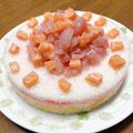 たかこ♬'s cooksnap of when they made ひな祭り、誕生日に！寿司ケーキ♡.