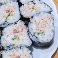 yknobi's cooksnap of when they made ツナマヨ細巻き★.