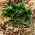 chulita5's cooksnap of when they made 納豆とひき肉のパスタ.
