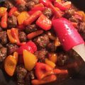 ame-ikuru's cooksnap of when they made ミートボールとパプリカのピリ辛ケチャップ.