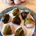 アキコ村ちゃん's cooksnap of when they made レンジで和菓子●もち米で道明寺粉　桜餅.