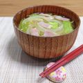 Yukiまむ's cooksnap of when they made ベーコンの旨味たっぷり！春野菜のおみそ汁.