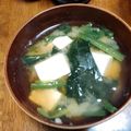 あんまかろん☆'s cooksnap of when they made ほうれん草と豆富の味噌汁.