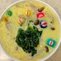 あい♪らんど's cooksnap of when they made 菜の花と花麩の彩り茶碗蒸し.