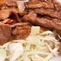 ぐりるび's cooksnap of when they made 新キャベツたっぷり♡豚肉のしょうが焼き丼.