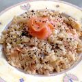 Moggieneko's cooksnap of when they made 簡単うまうま！鮭チャーハン.