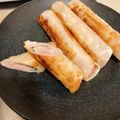matsusaaa's cooksnap of when they made お弁当にも☆餃子の皮でハムと大葉巻き.