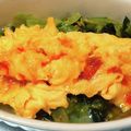 ◯usa◯'s cooksnap of when they made 小松菜と卵のスイートチリソース和え.