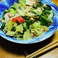 はっぴぃ☆モソモ's cooksnap of when they made レタスとカニカマの旨たま炒め＊簡単副菜＊.