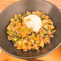のんちごはん♡'s cooksnap of when they made 小松菜と牛豚そぼろのスタミナ丼.