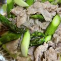 gen0824's cooksnap of when they made 10分♫豚バラとアスパラのスタミナ炒め.