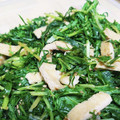 MIZU14's cooksnap of when they made 水菜と油揚げの簡単無水お浸しの作り方.