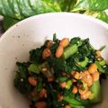 ゆるмαмα's cooksnap of when they made ねばねば☆春菊と納豆とごまの和え物☆.