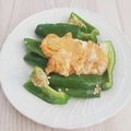 ダリア☆'s cooksnap of when they made 簡単♪美味♪炒めピーマンのトロトロ卵かけ.