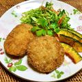 お料理ニャロメ's cooksnap of when they made 野菜たっぷり！満足メンチカツ♪♪.