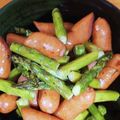 ｅｋ４'s cooksnap of when they made *アスパラとウインナー のマヨ炒め*.