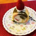 りかぼ's cooksnap of when they made ♪ひな祭りに♪シフォンの３色ロールケーキ.
