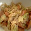 kinmaru's cooksnap of when they made キャベツとウインナーのオイマヨ炒め.