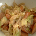 kinmaru's cooksnap of when they made キャベツとウインナーのオイマヨ炒め.