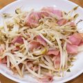 ママメイン！時々子供's cooksnap of when they made 簡単あと１品☆もやしウインナー鶏ガラ炒め.