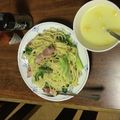 食べるの大好き♣'s cooksnap of when they made アスパラとベーコンのチーズクリームパスタ.