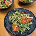 まなてぃ～・ω・'s cooksnap of when they made 水菜カニカマとまとのさっぱりサラダ.