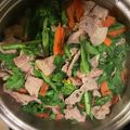 ローフウ子's cooksnap of when they made 菜の花と豚肉のポン酢炒め.