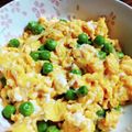 かめさん家's cooksnap of when they made グリーンピースの卵とじ.