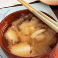 ぽち太☆'s cooksnap of when they made 長芋と白菜の味噌汁.