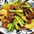 北海どんちゃん's cooksnap of when they made 牛肉とニンニクの芽のオイスターソース炒め.