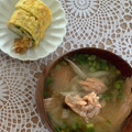  milkchoco's cooksnap of when they made 絶対旨い！我が家の安い鮭のアラの味噌汁♡.