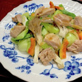 ルぴあ's cooksnap of when they made 鶏肉とかぼちゃとまいたけのサラダ.