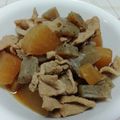 レオミウ's cooksnap of when they made 蒟蒻と大根の甘辛い煮豚.