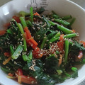 ぬこぬい戸田さん's cooksnap of when they made ほうれん草と人参のさっぱりごま和え.