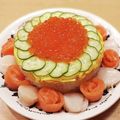 momijigumi's cooksnap of when they made 母の日♪記念日♪誕生日に♪花の寿司ケーキ.