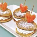 キンプリ's cooksnap of when they made プチホットケーキ♡ミルクホイップサンド.