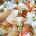 虹色にこり沖縄's cooksnap of when they made だいこんと鶏ミンチのあんかけ.